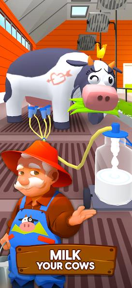 Milk Farm Tycoon Mod ဖန်သားပြင်ဓာတ်ပုံ 0