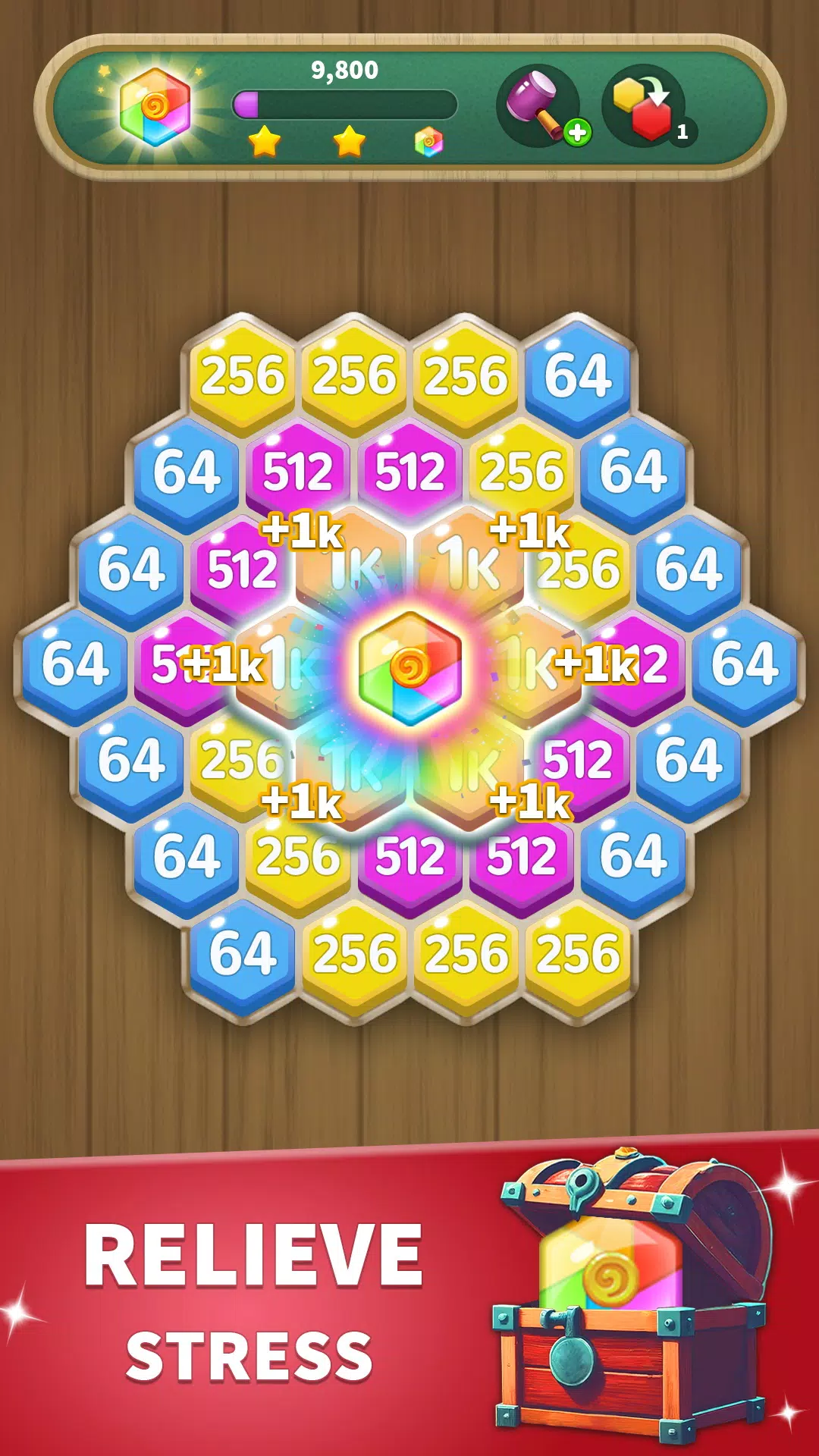 Hexa Connect: 2048 Puzzle 螢幕截圖 2