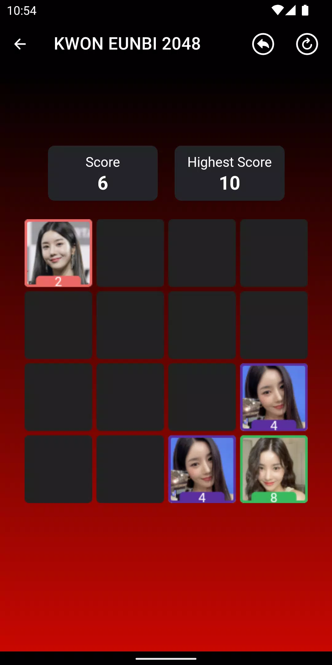 KWON EUNBI 2048 Game স্ক্রিনশট 3