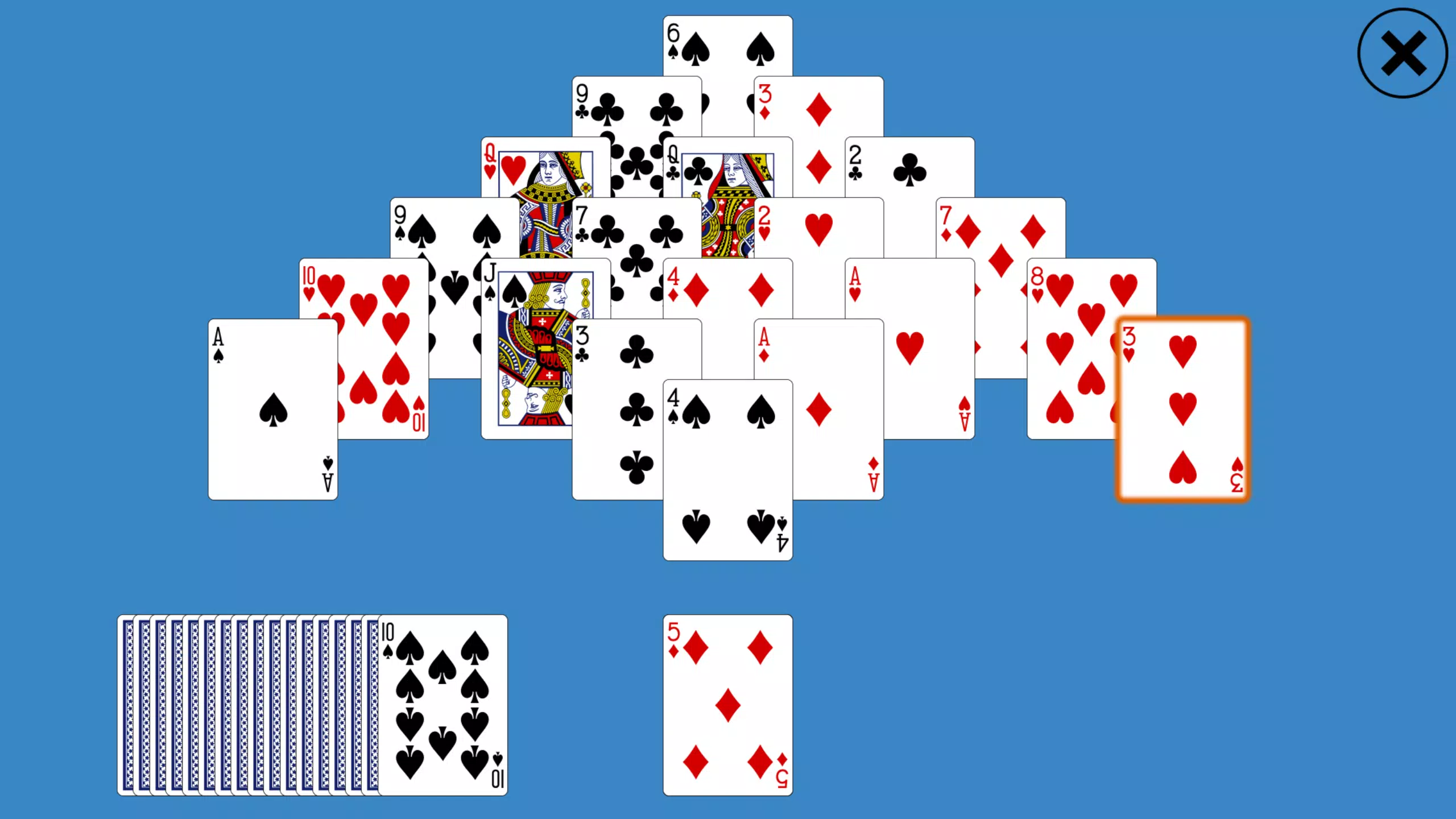 Classic Pyramid Solitaire Schermafbeelding 1