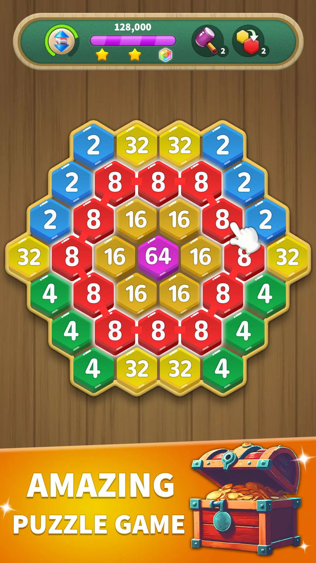 Hexa Connect: 2048 Puzzle স্ক্রিনশট 0