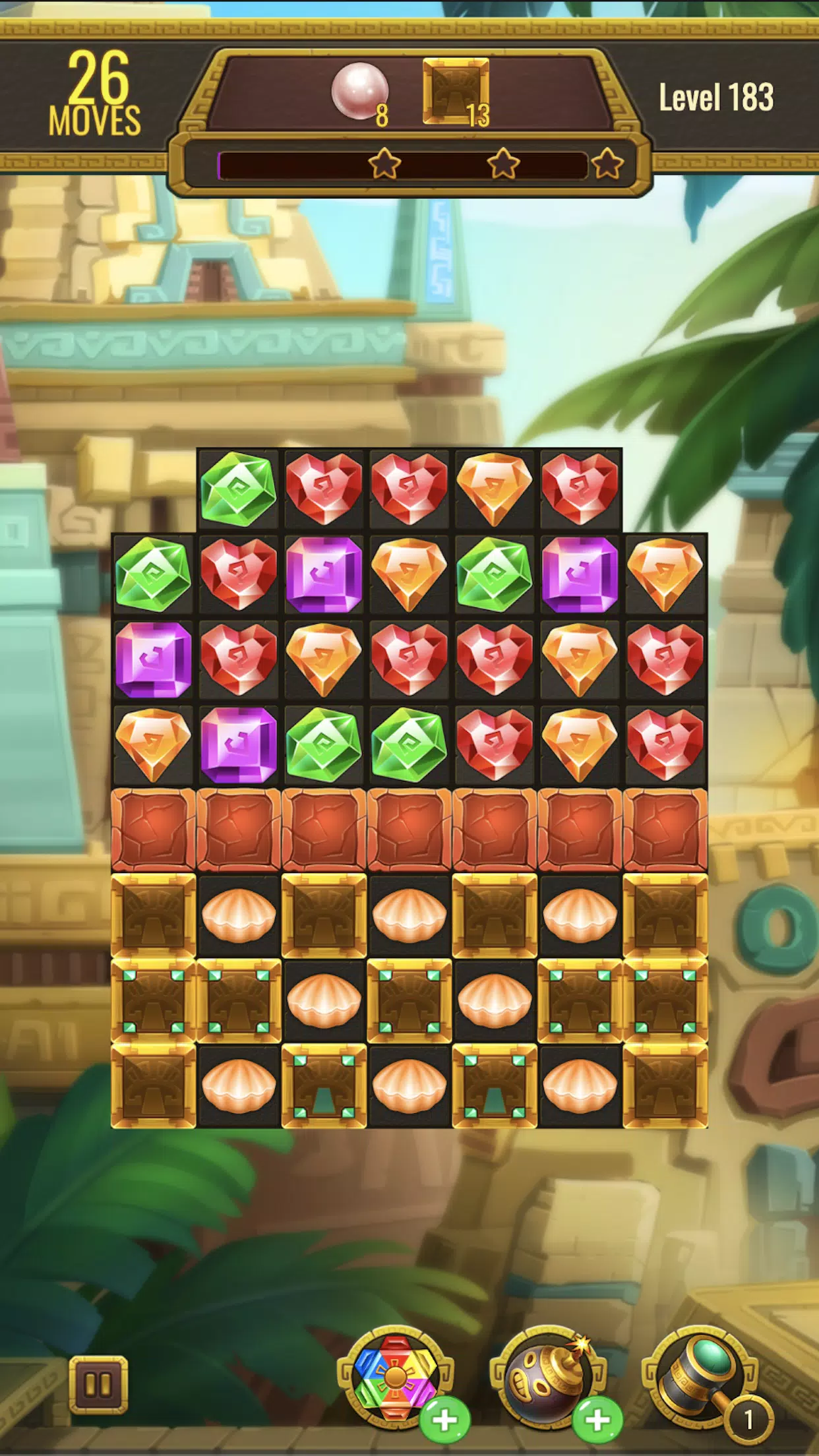 Jewels Maya Quest: Gem Match 3 ဖန်သားပြင်ဓာတ်ပုံ 3