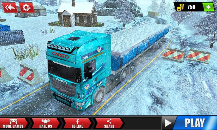 Offroad Snow Trailer Truck Dri Screenshot 0