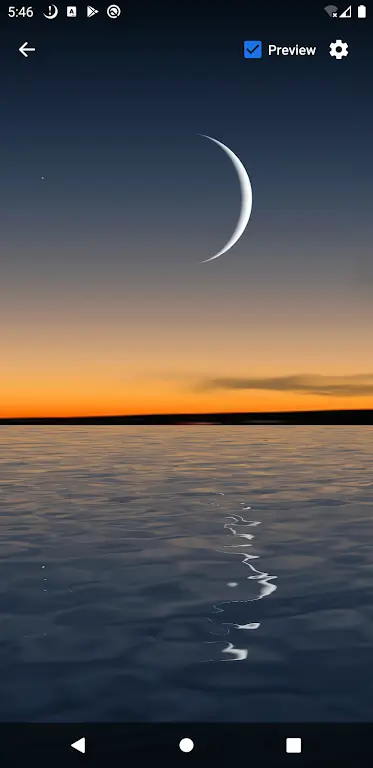 Moon Over Water Live Wallpaper ภาพหน้าจอ 0