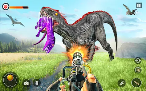 Dino Hunter Sniper 3d: Dinosaur Free FPS Shooting Captura de tela 2