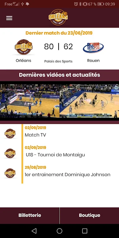 Orléans Loiret Basket - OLB Capture d'écran 1