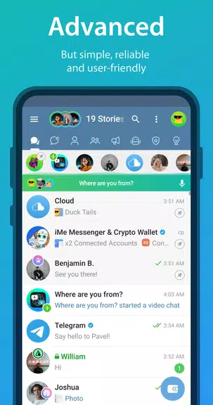 iMe Messenger & Crypto Wallet Captura de tela 1