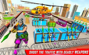 Traffic Car Shooting Games Capture d'écran 2