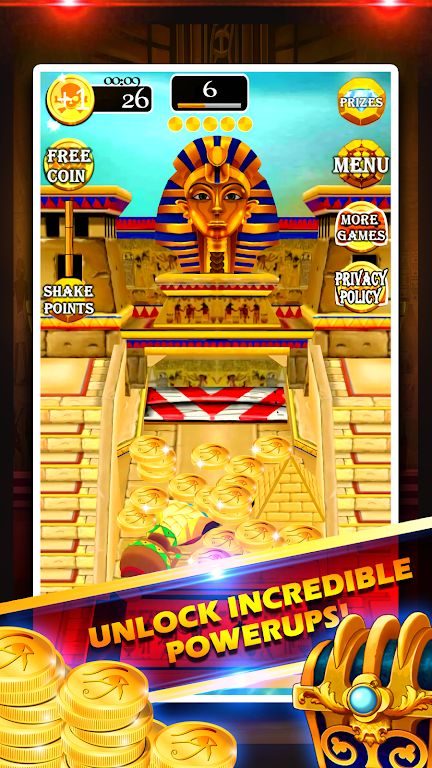 Gold of King Pharaoh Egypt - Coin Party Dozer Ảnh chụp màn hình 0