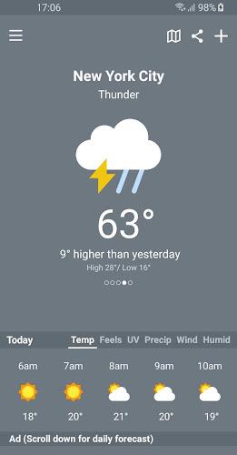 Weather Sky: Weather, Radar 螢幕截圖 1