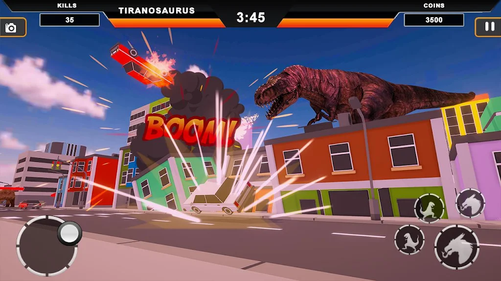 Dinosaur Rampage: Dino City Rampage Simulator 스크린샷 0