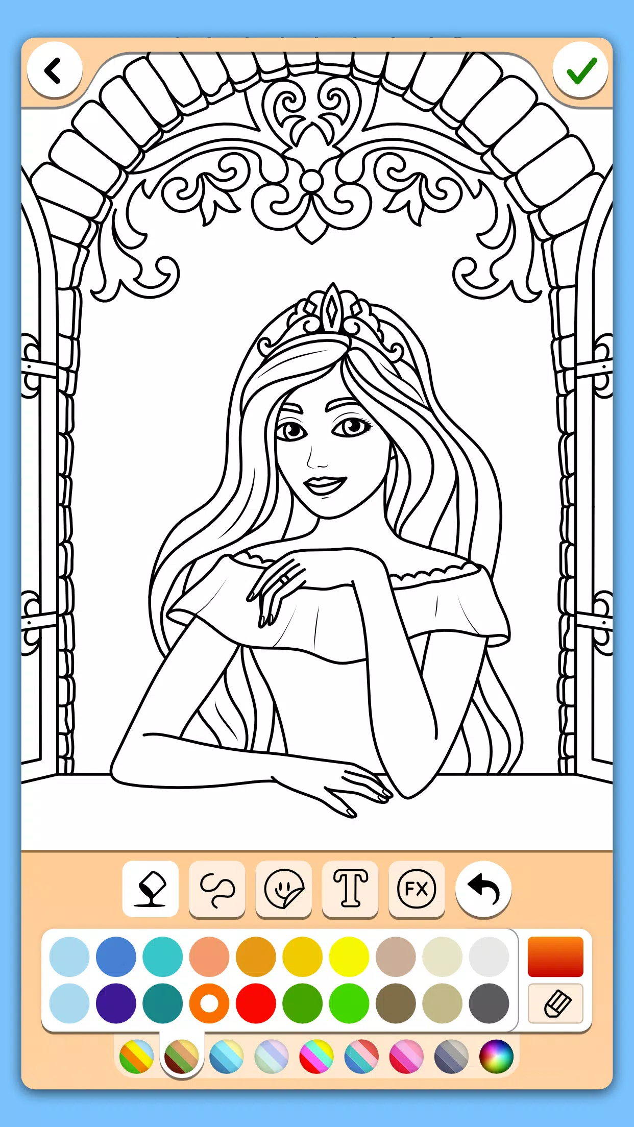 Princess Coloring Game Tangkapan skrin 1