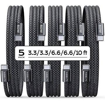 5件包USB Type-C电缆现在$ 8