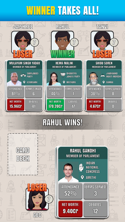 Rajneeti - Trump Card Game ภาพหน้าจอ 2