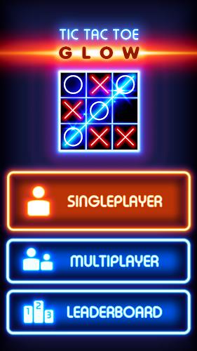 Tic Tac Toe Glow: 2 Players Schermafbeelding 0