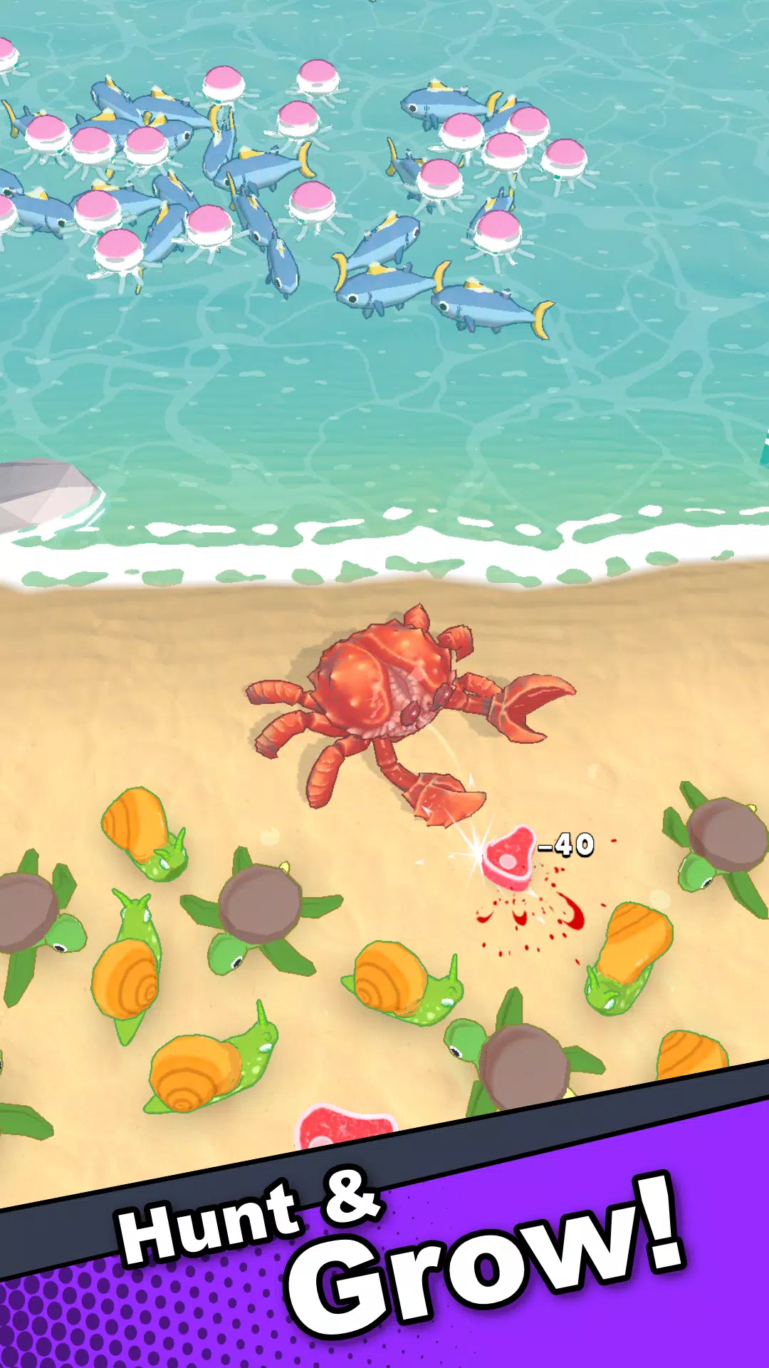 Crab Life - Idle Rpg Schermafbeelding 2