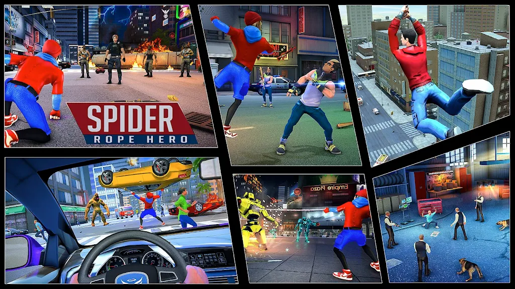 Schermata Flying Spider Fight Hero Games 0