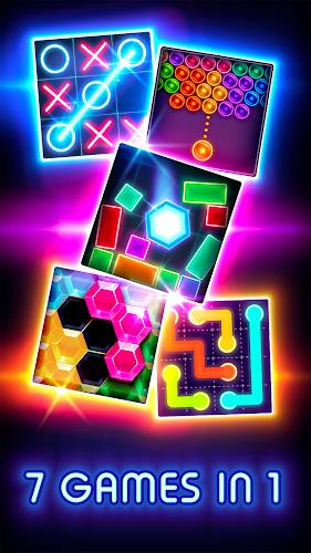 Tic Tac Toe Glow: 2 Players Schermafbeelding 2