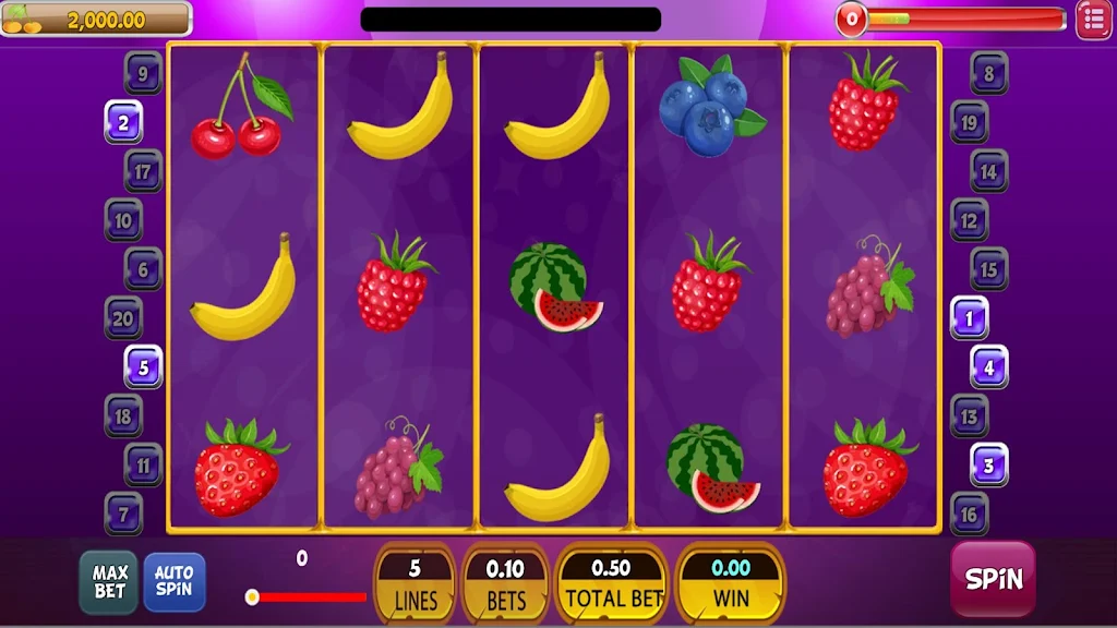 Free Fruits Slot Machine Cherry Luck スクリーンショット 1