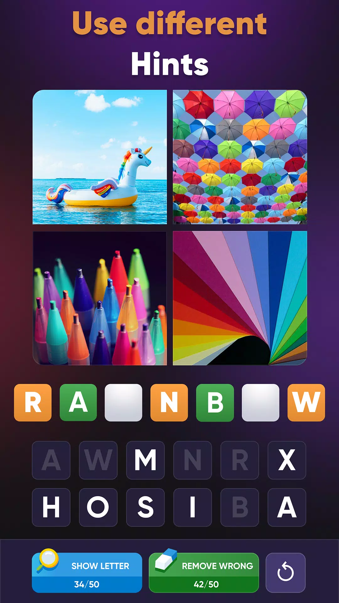 4 Pics Association Word Puzzle Screenshot 1