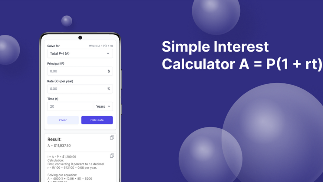 Simple Interest Calculator Schermafbeelding 2