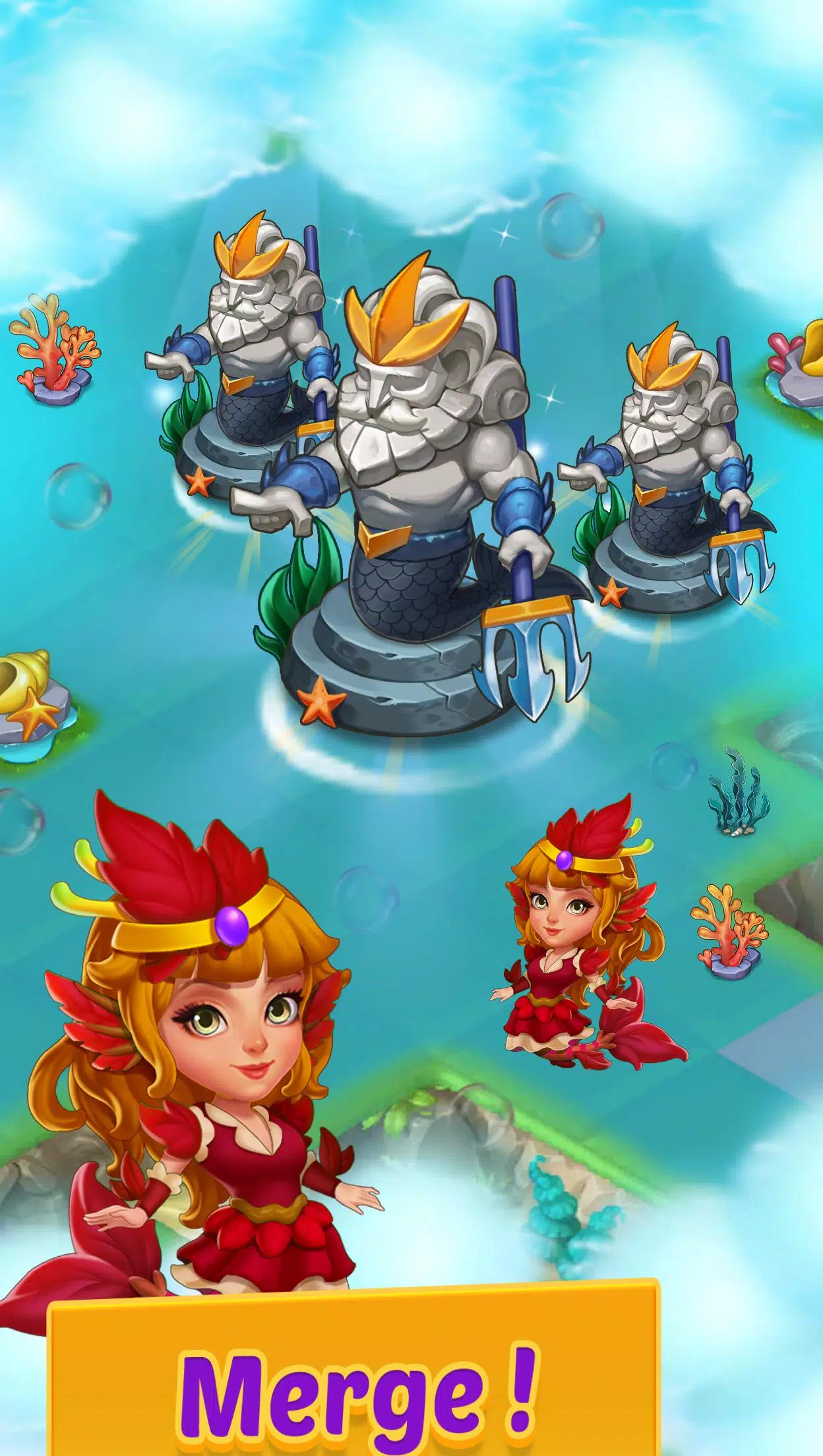 Merge Mermaids-magic puzzles Скриншот 0