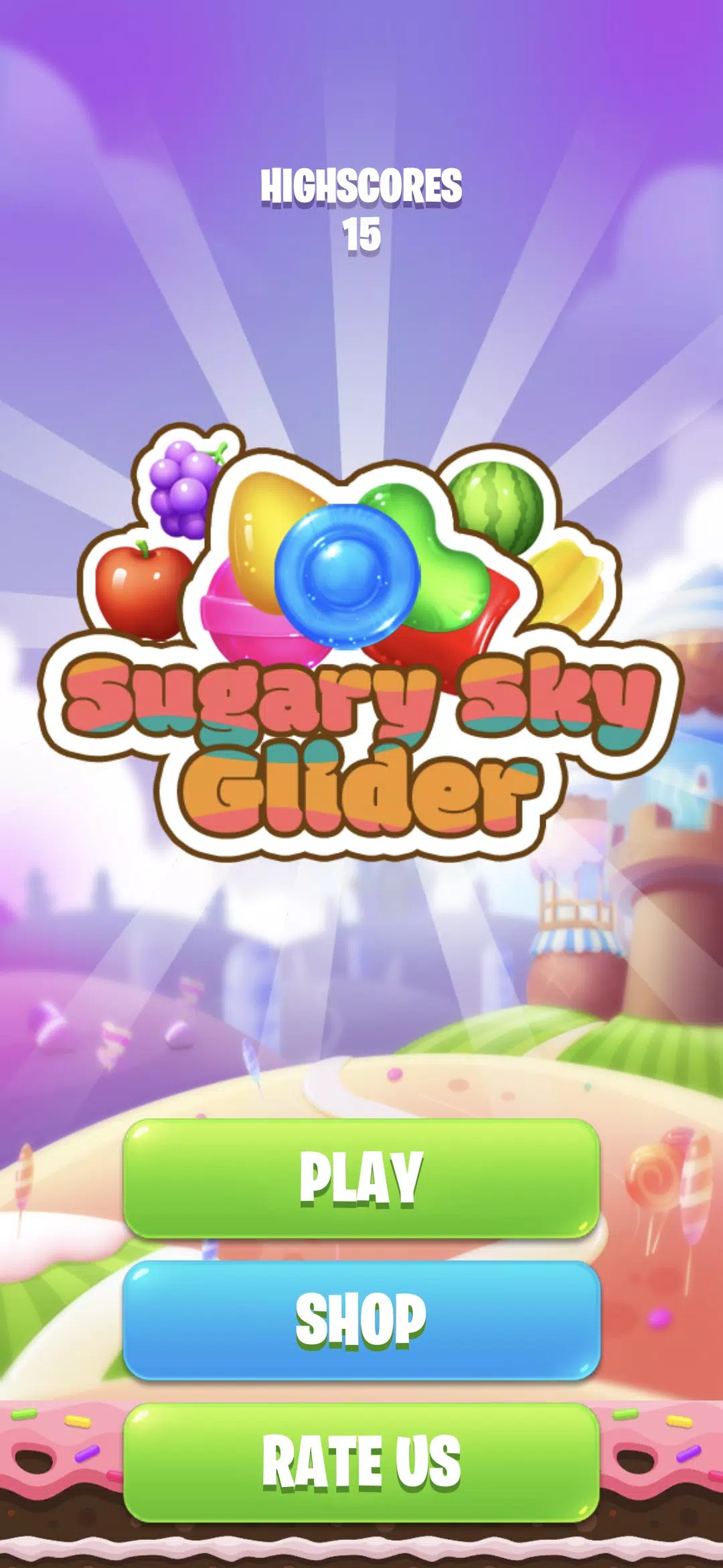 Sugary Sky Glider Скриншот 0