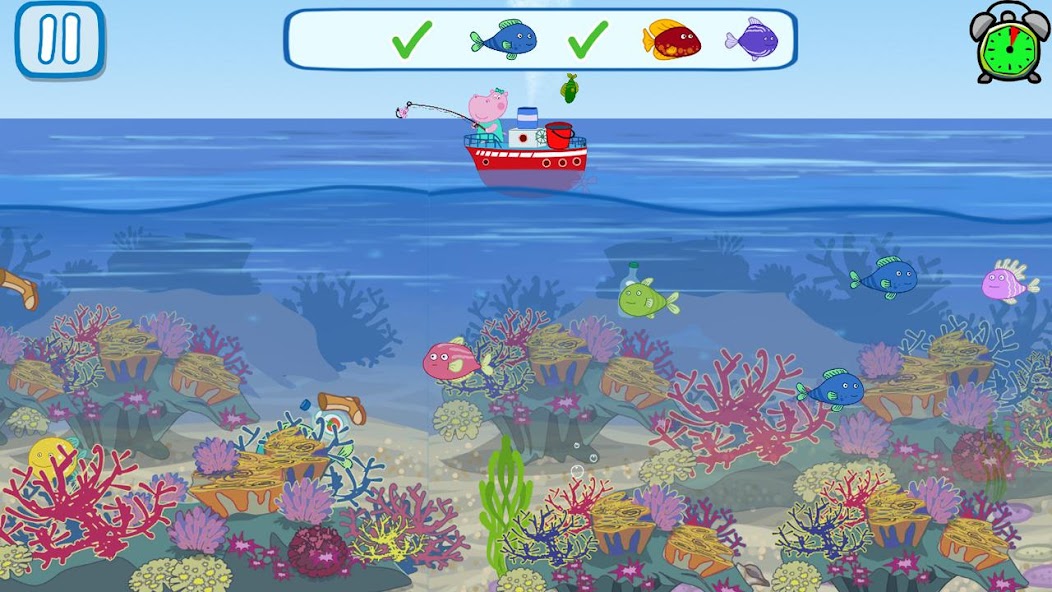 Funny Kids Fishing Games Screenshot 1