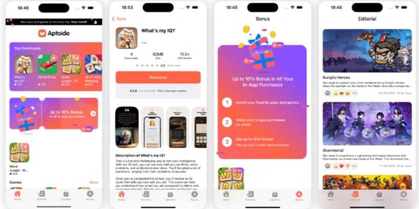 iOS အတွက်ပထမ ဦး ဆုံးအခမဲ့ app စတိုးဟုခေါ်သော apptoide သည်ယခုအချိန်တွင်အီးယူတွင်အခမဲ့ဖြစ်သည်