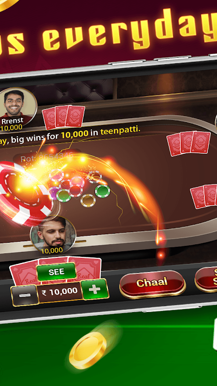 Teen Patti Gold - traditional online poker game Schermafbeelding 1