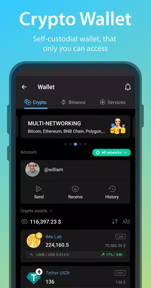 iMe Messenger & Crypto Wallet Скриншот 3