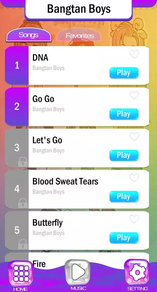 Schermata BTS Chibi Piano Tiles 1