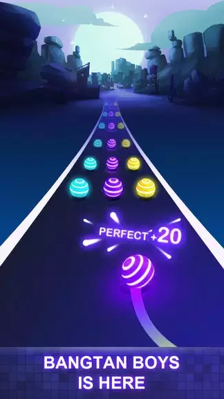 BTS Road Tiles: KPOP Colour Ball Dancing Road Run! Schermafbeelding 2