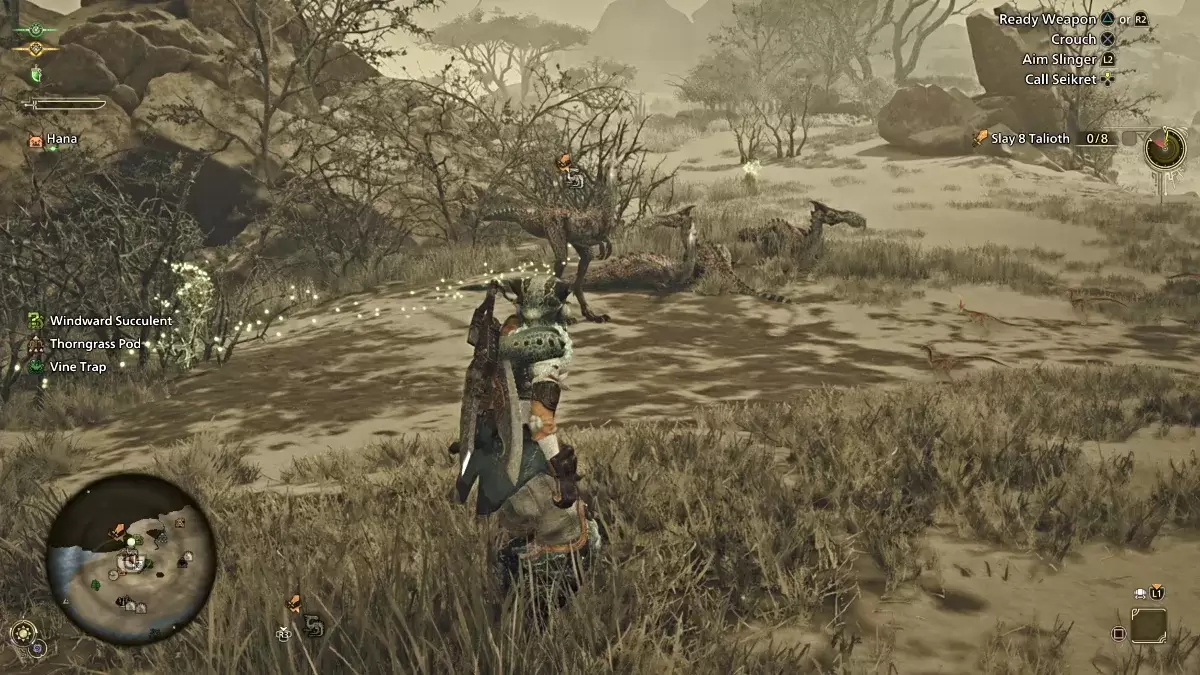 Gruppo di mostri Talioth in Monster Hunter Wilds