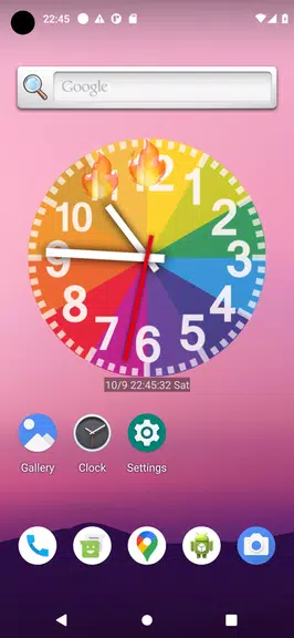 Rainbow Clock Schermafbeelding 1