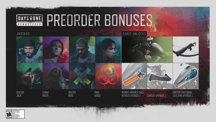 Days Gone Preorder Bonus Content