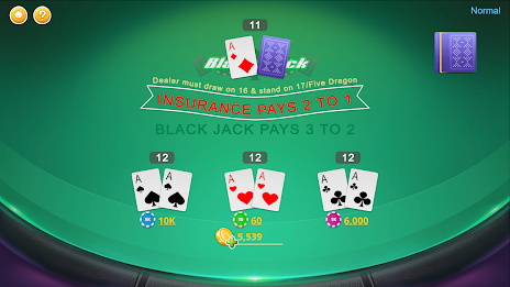 Blackjack - Casino World Ảnh chụp màn hình 2