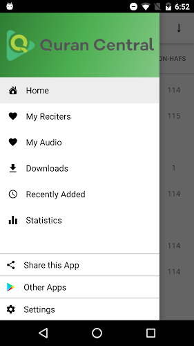 Quran Central - Audio Captura de tela 1