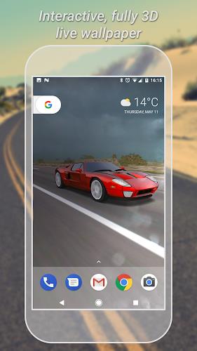 Schermata 3D Car Live Wallpaper Lite 0