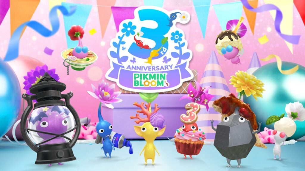 Kolektahin ang cupcake at maglakad ng party upang ipagdiwang ang Pikmin Bloom Third Annibersaryo!