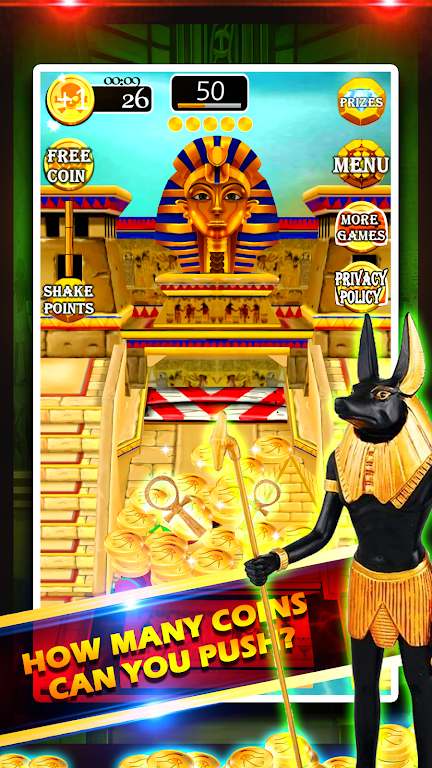 Gold of King Pharaoh Egypt - Coin Party Dozer Ảnh chụp màn hình 2