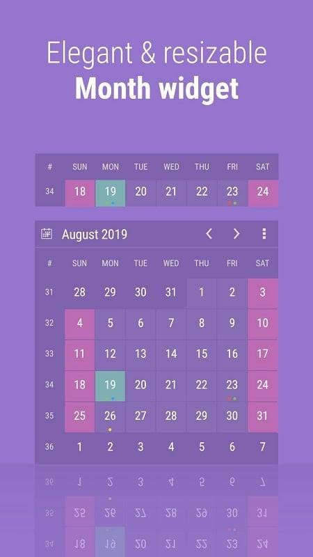 Calendar Widget: Month/Agenda Captura de pantalla 0