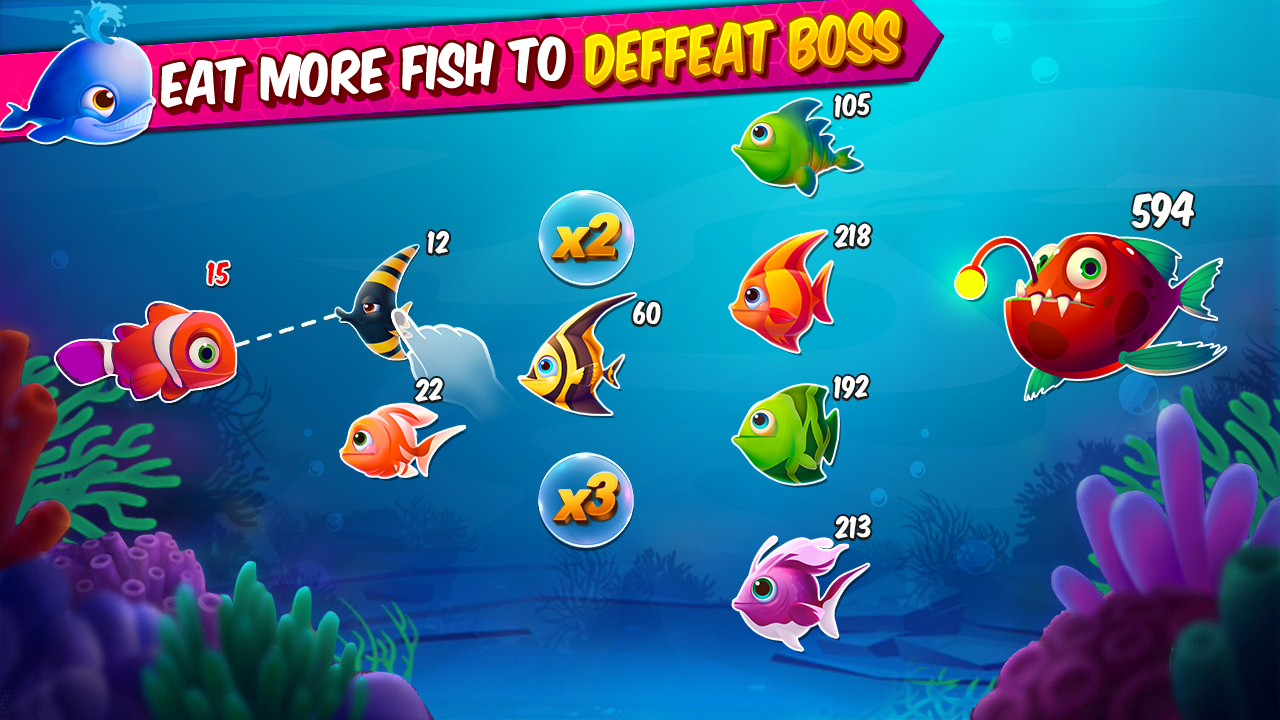 Big Eat Fish Games Shark Games 스크린샷 1