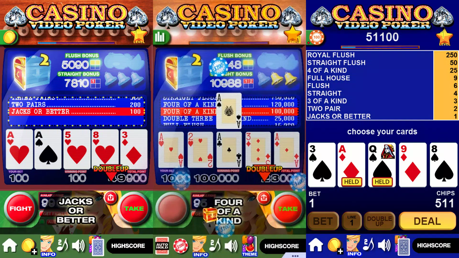 Casino Video Poker Schermafbeelding 2