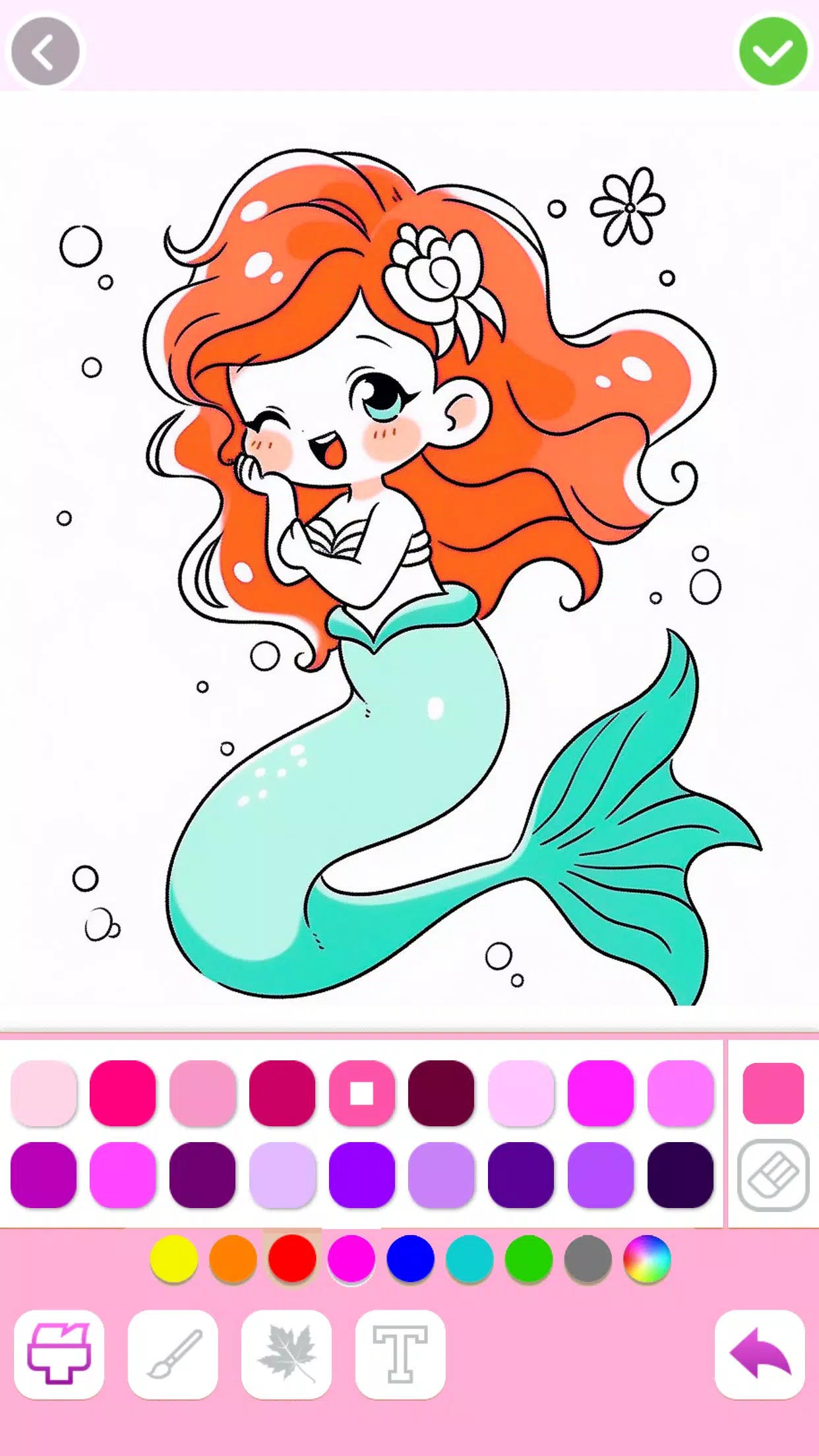 Mermaid Coloring:Mermaid games स्क्रीनशॉट 1