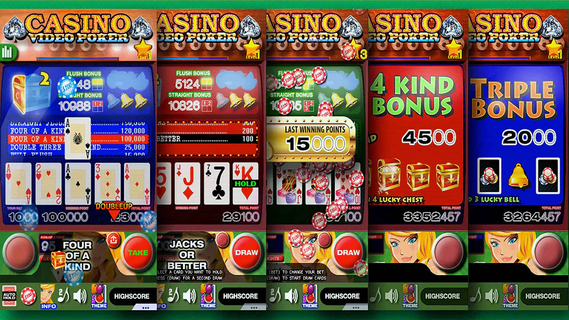 Casino Video Poker Tangkapan skrin 3