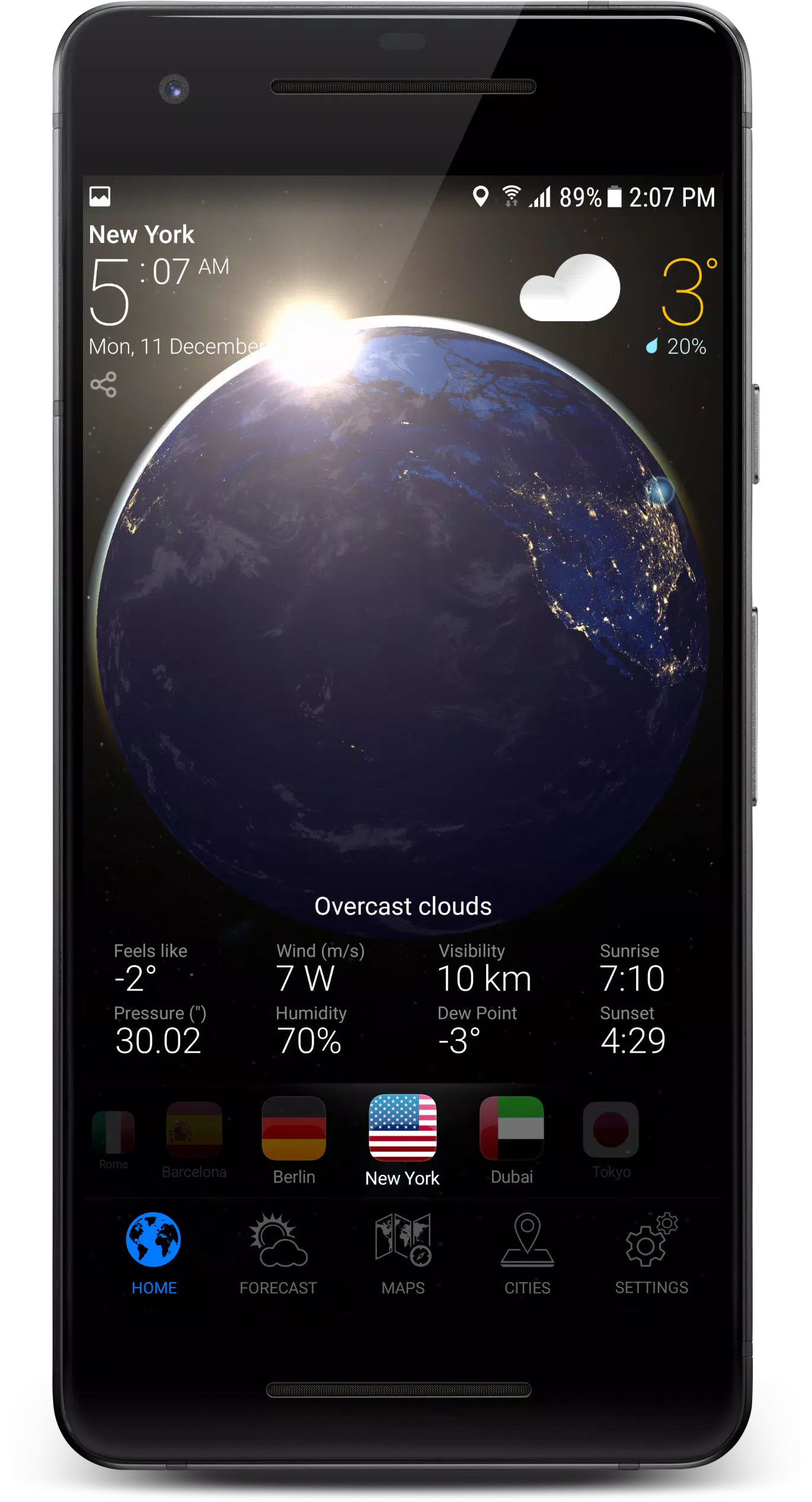 3D EARTH PRO - local forecast 螢幕截圖 1
