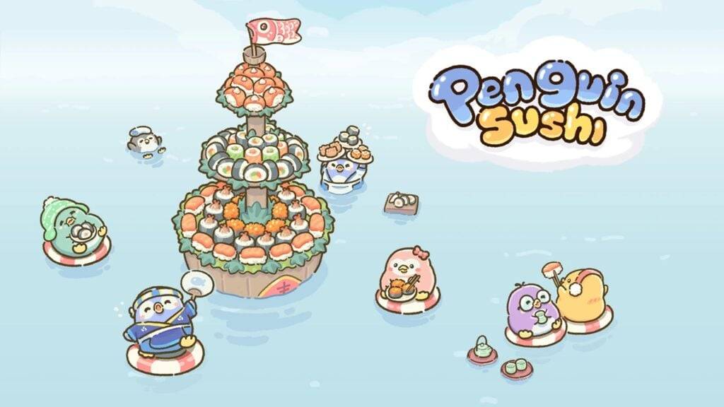 Delícia culinária aconchegante: deleite de sushi de pinguim do HyperBeard