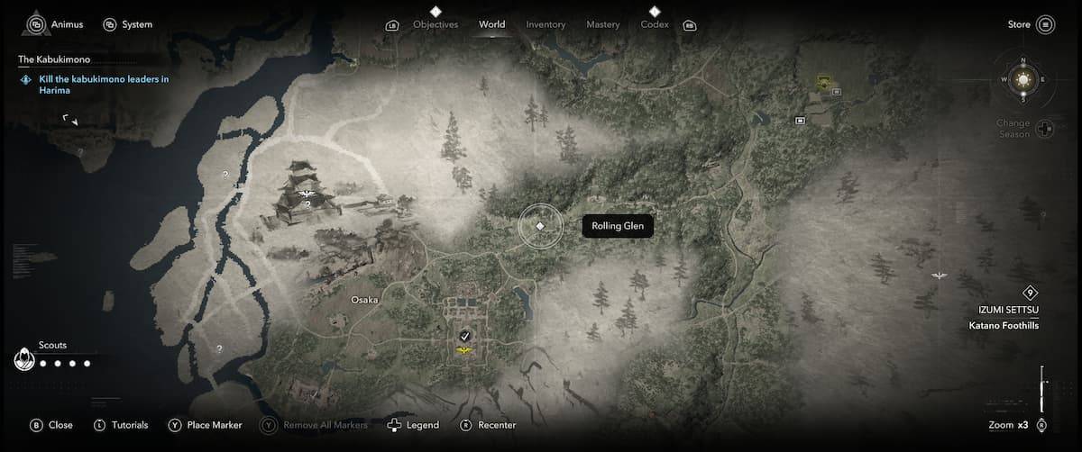 位于滚动谷的第三个九字切地点